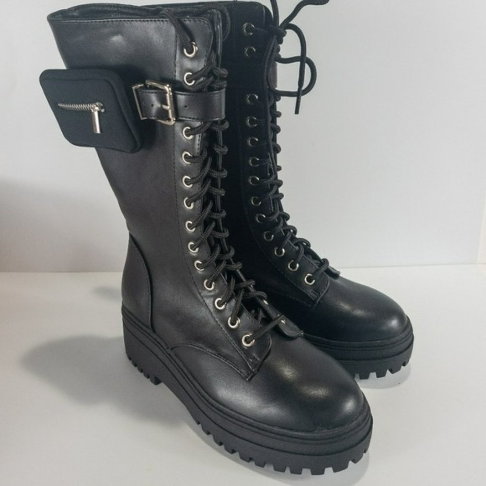 Wild Pair Shannon Zip Pocket Booties Black - Picture 5 of 6